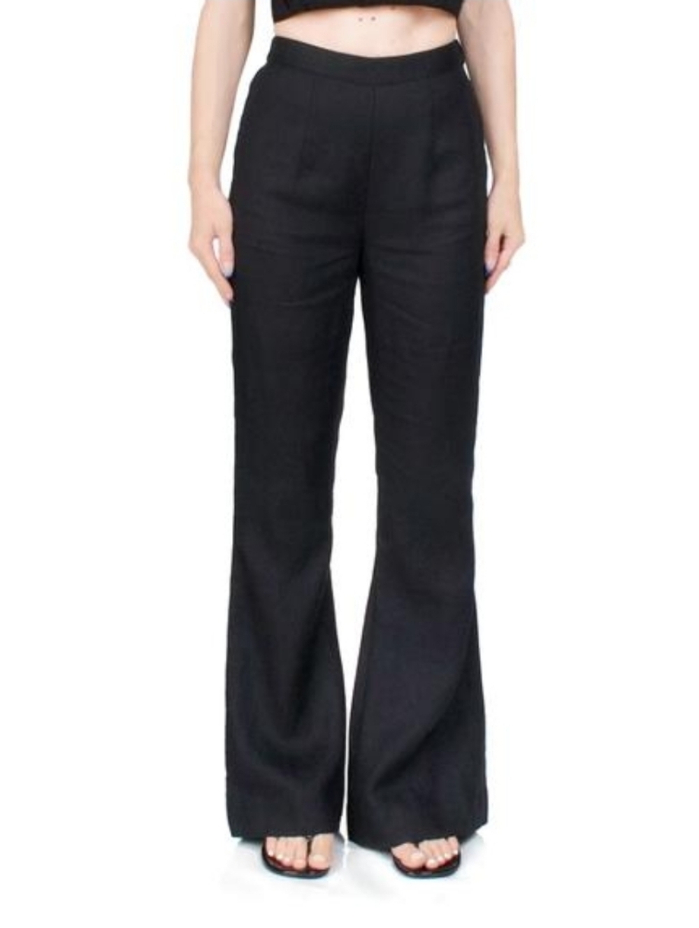 POSSE Tia Trouser Linen Pants In Black Size Small